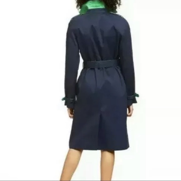 3.1 PHILLIP LIM Phillip For Target Trench Coat Navy Blue Green - Picture 4 of 6